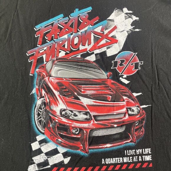 Fast And Furious Shirt Mens Extra Large Black Red Charger R/T Movie Racing - Picture 3 of 7